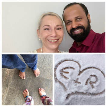 Die Gastgeber, Edith Aeschlimann und Ranil Karannagoda, gemeinsam unterwegs, barfuss in Sri Lanka und mit Schneeherz in der Schweiz